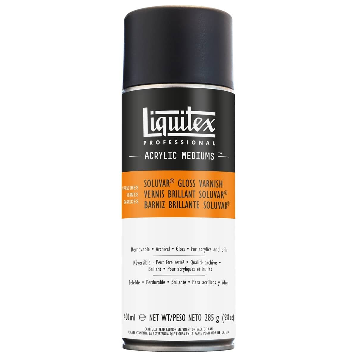 Liquitex Acrylic Finishing Varnishes - Soluvar Gloss Varnish Spray, 400ml