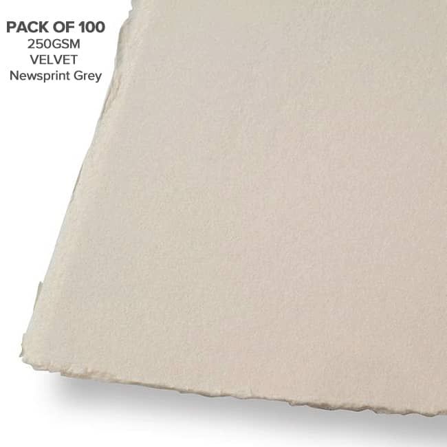 Somerset Velvet Printmaking Paper 22x30" Newsprint Grey 250gsm 100-Pack