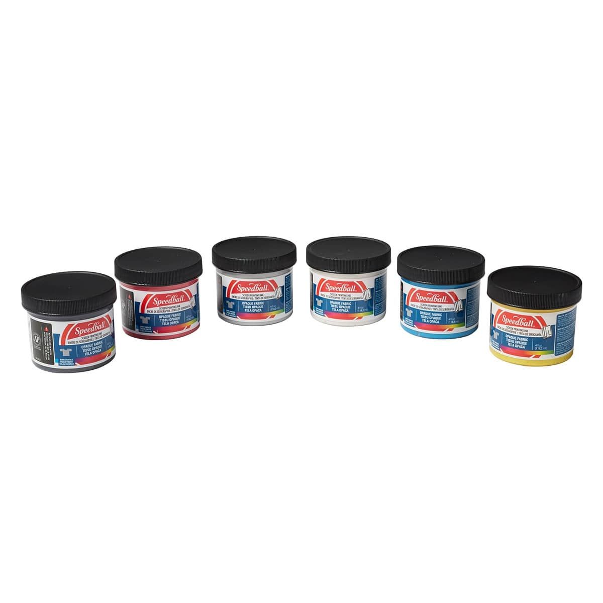 Speedball Opaque Fabric Screen Printing Ink Set Opaque Basic Colors