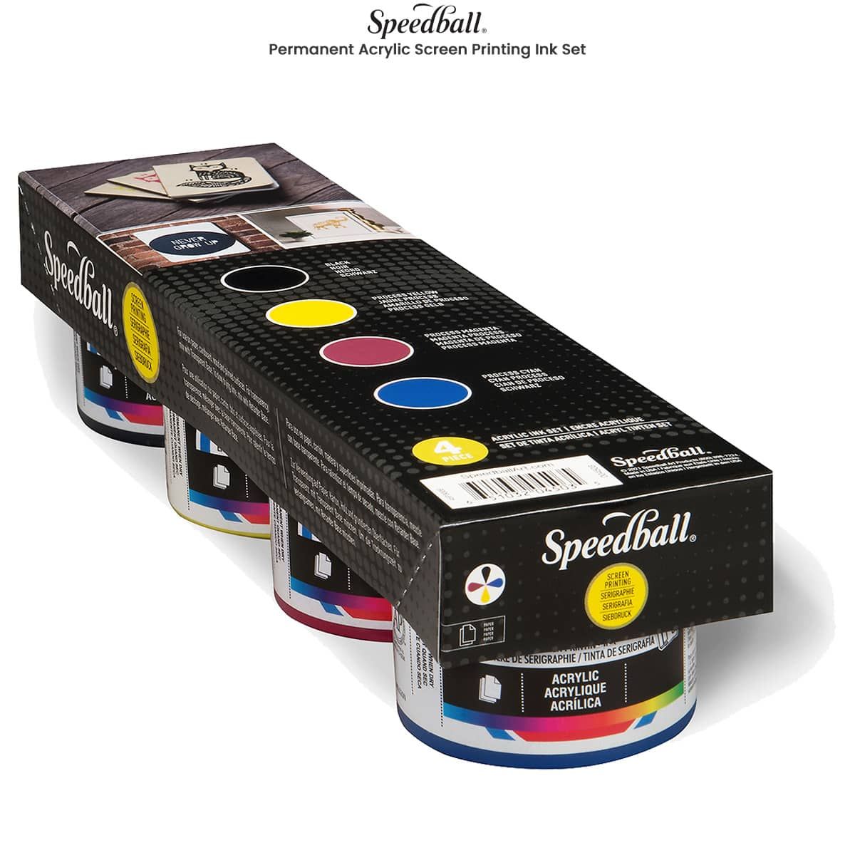 Speedball Permanent Acrylic Screen Printing Ink Set