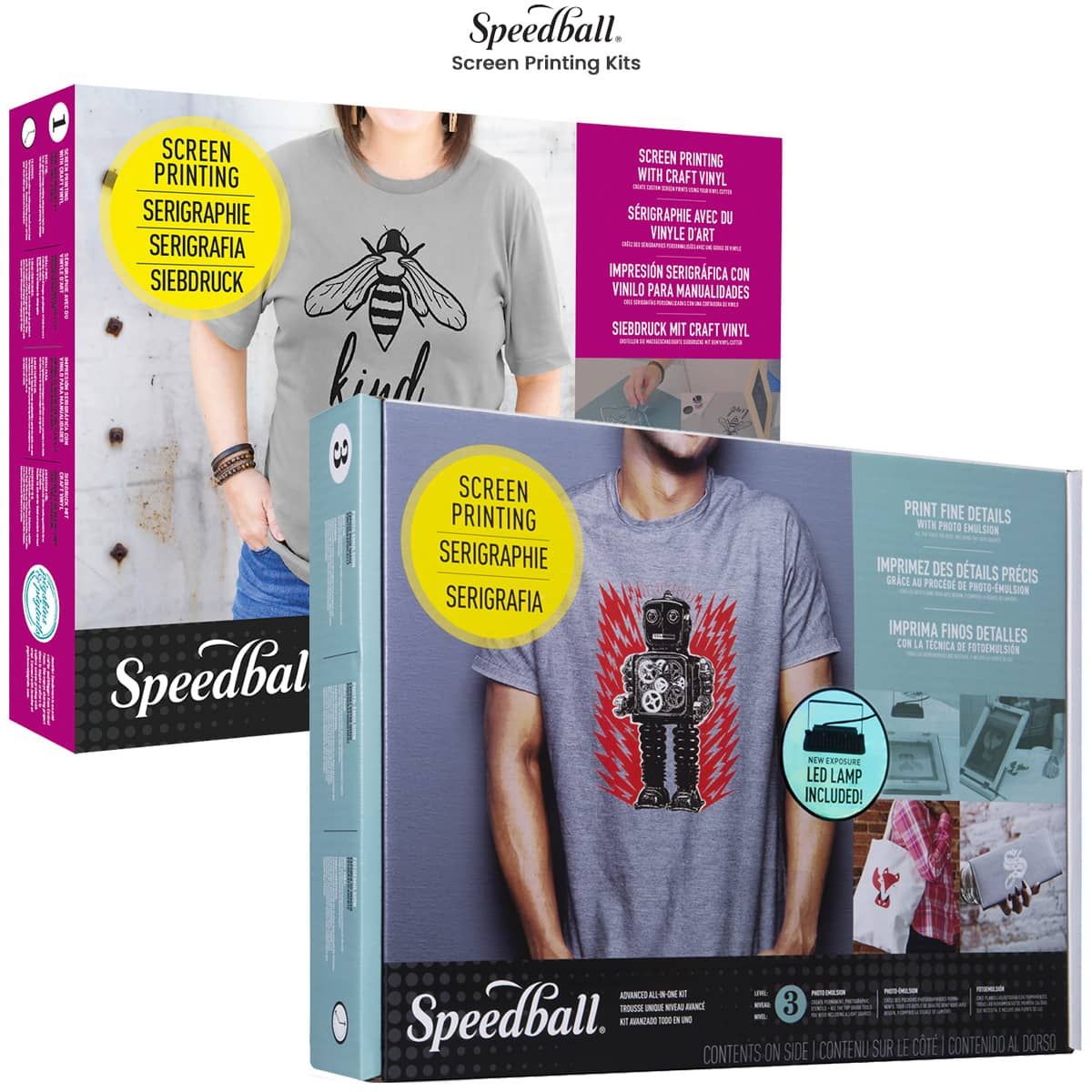  Speedball Intermediate Deluxe Kit for Silk Screen Printing,  Includes Frame Base, Ink, Squeegee, Photo Emulsion