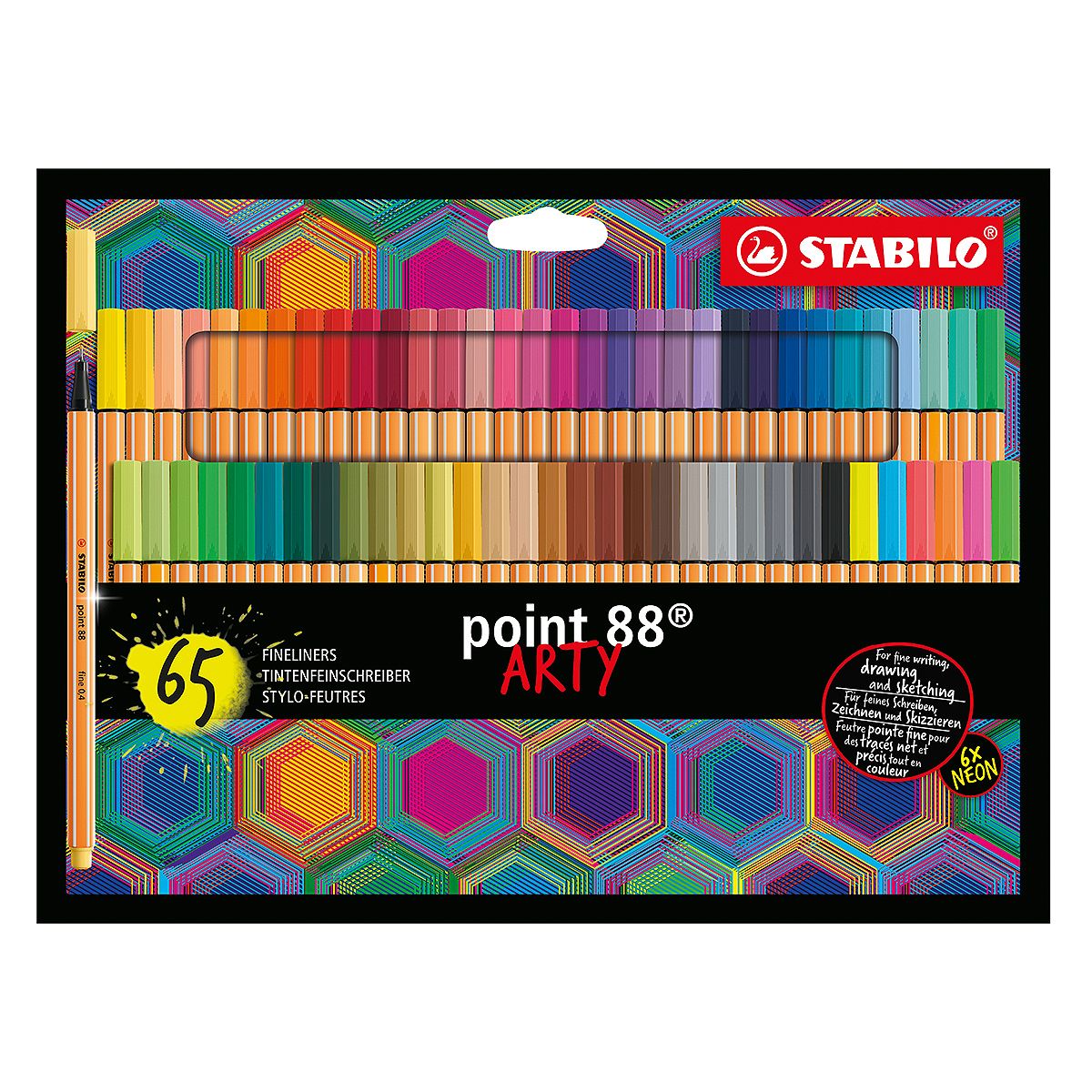 Stabilo Point 88 Fineliner Pens, 0.4 mm - 20-Color Plastic Case Set, 1  Count (Pack of 1)