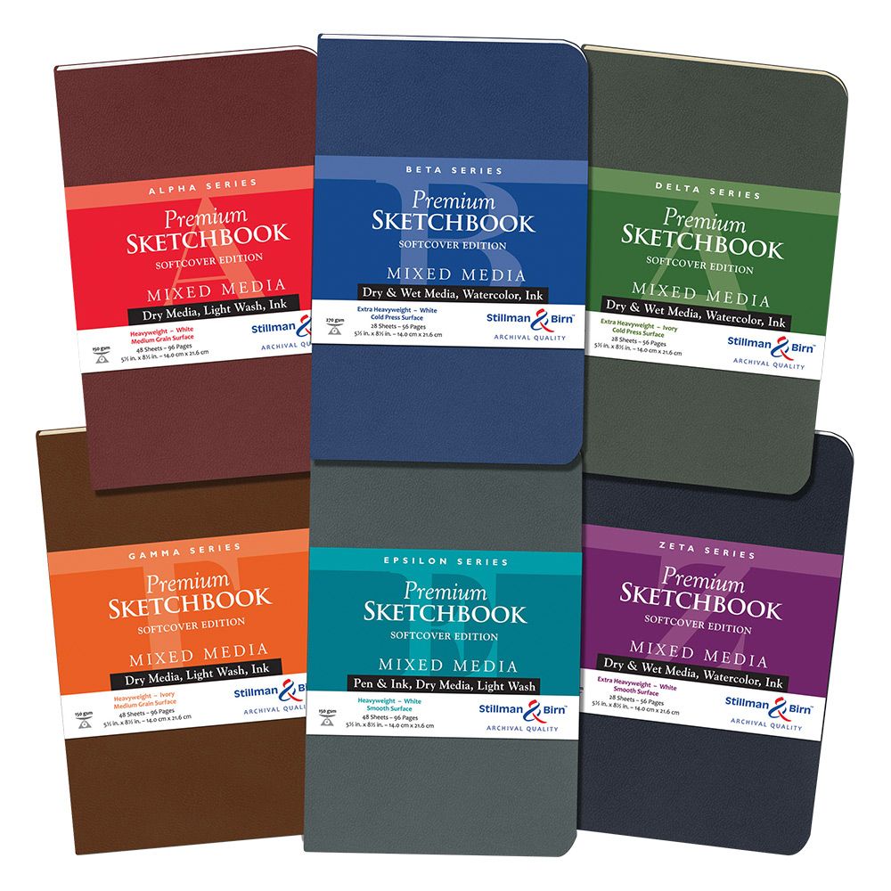 Stillman & Birn Softcover Sketchbooks - Alpha, Beta, Gamma, Delta, Epsilon  & Zeta Series