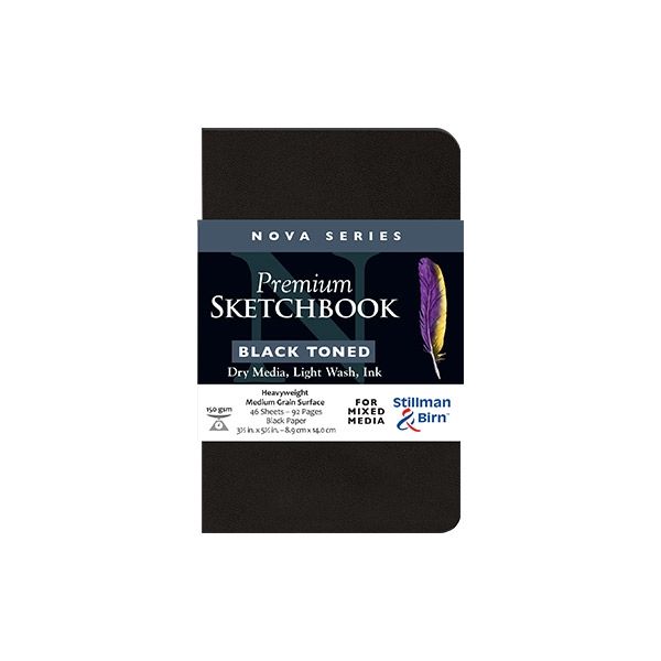 Black Softbound Sketchbook	3.5X5.5 In	