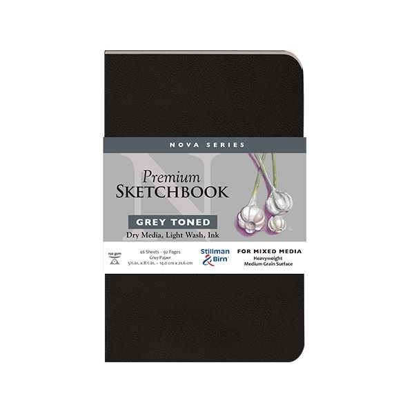 Grey Softbound Sketchbook	5.5X8.5 In