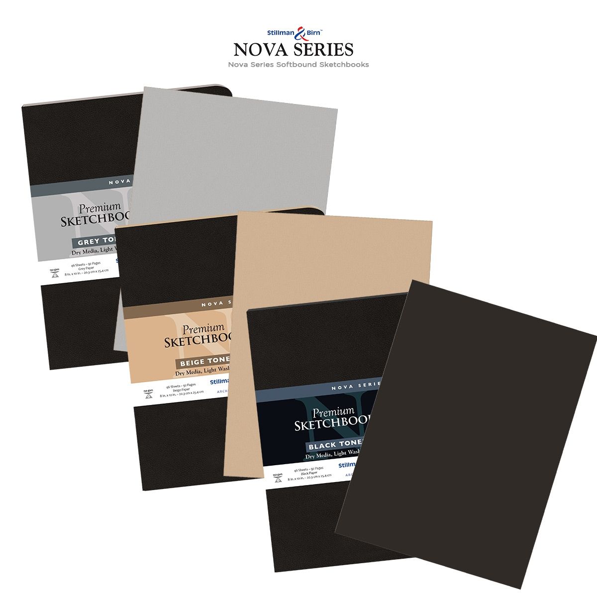 Stillman & Birn Nova Series Toned Softcover Sketchbook - Beige, 8-1/2 x  5-1/2