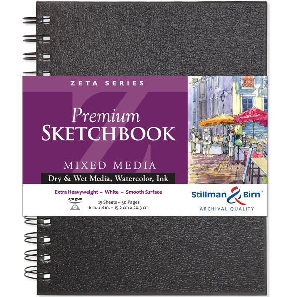 Stillman and Birn Premium Mixed Media Sketchbooks Zeta Series, 25