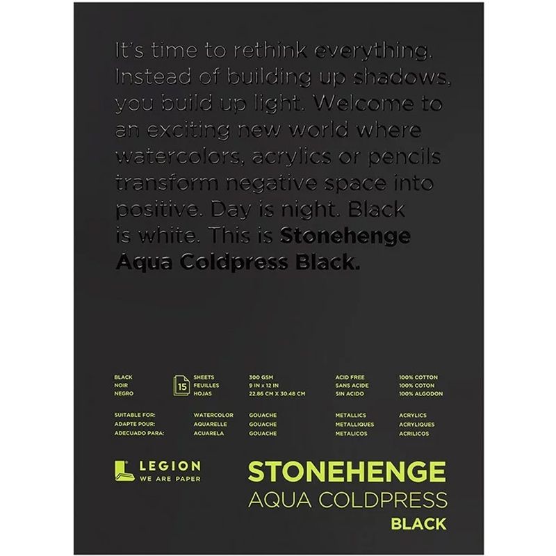 Stonehenge Aqua Watercolor 140lb Cold-Press Pad (15-Sheet) 9x12"