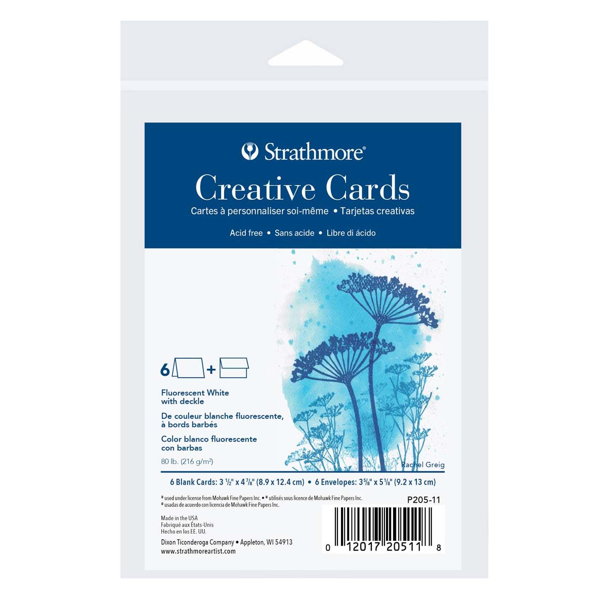 Strathmore Blank Greeting Cards and Envelopes 3.5"x4.875" Fluorescent
