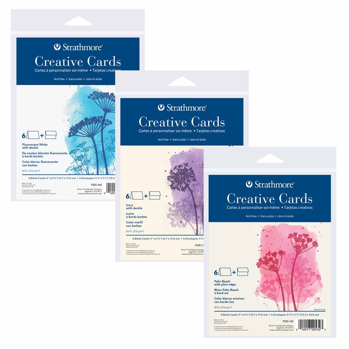 Strathmore Blank Watercolor Cards With Envelopes 5 X 7 for sale online