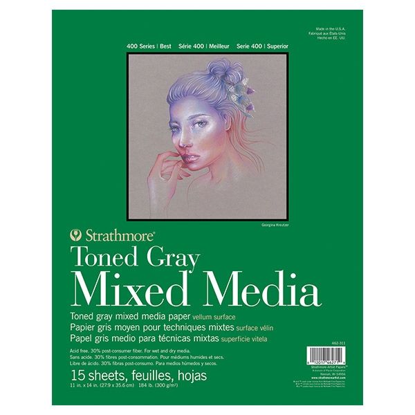 400 Series Glue Bound Toned Mixed Media Pad (184lb. 15 Pages)