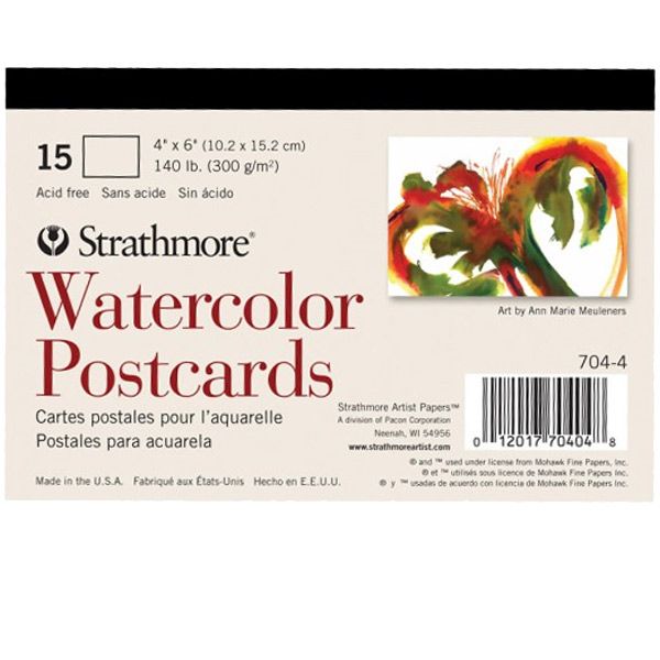 50 Pack Watercolor Postcards Blank, Bulk 4X6 Inch Cards to Paint, for Art,  DIY (