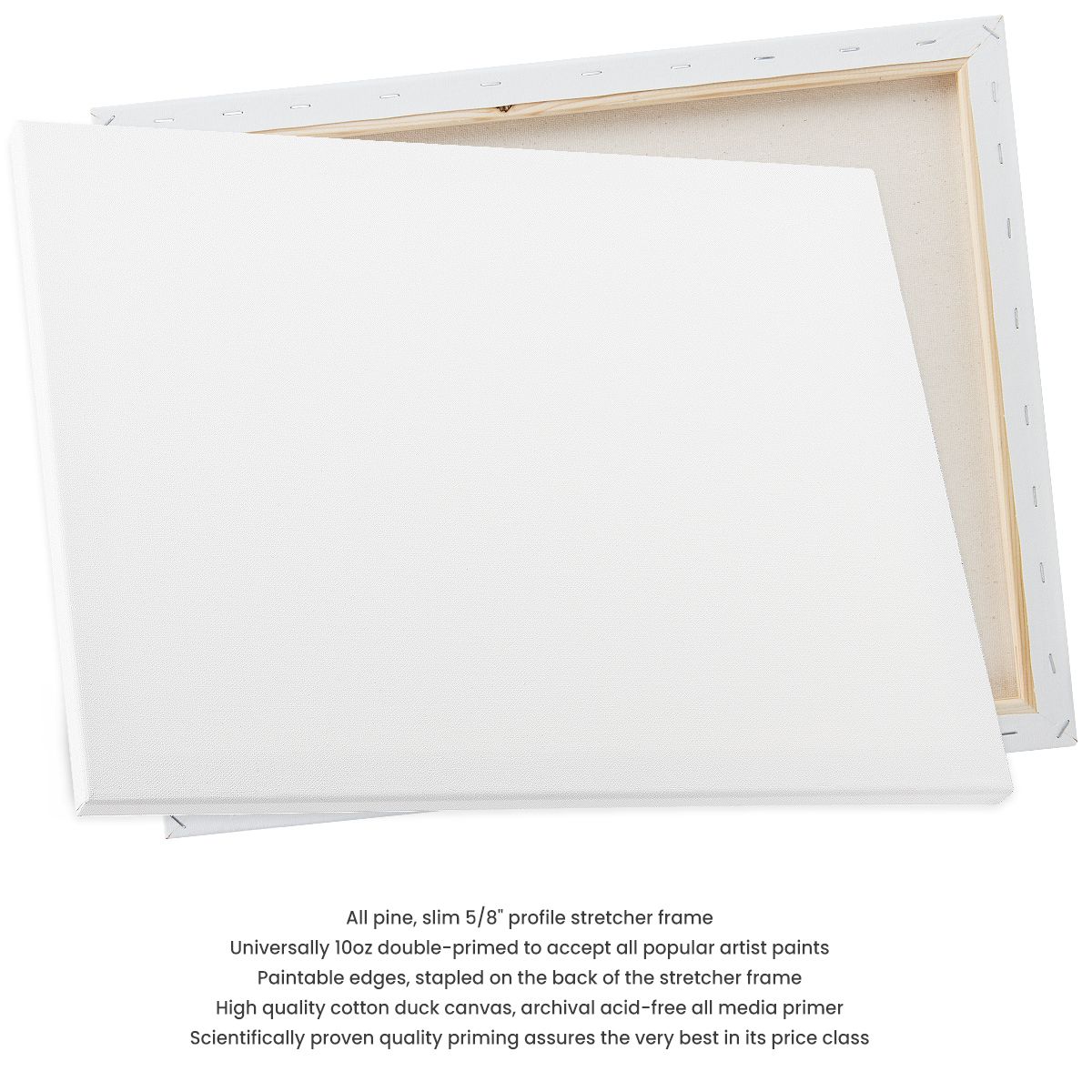 16x20 Canvas Bundle - Pack of 5 Art Canvas Sheets and Magnetic Wood H –  Hanger Frames