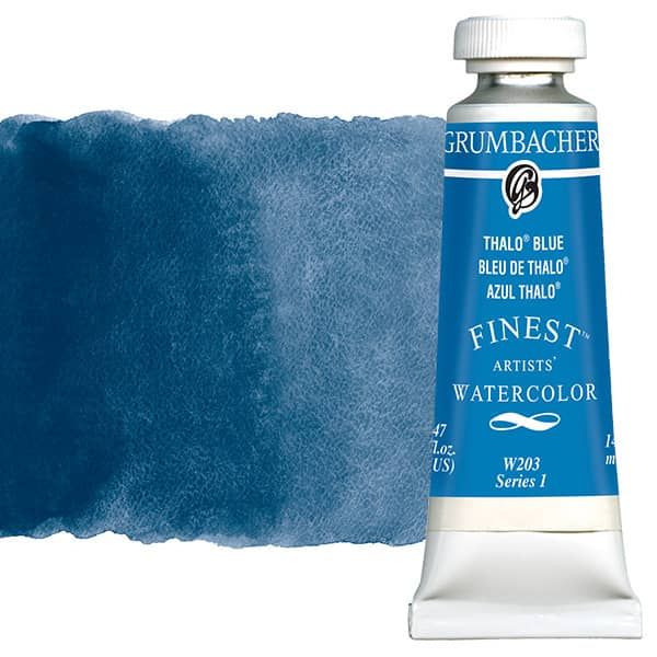 Grumbacher Finest Artists' Watercolor 14 ml Tube - Thalo Blue