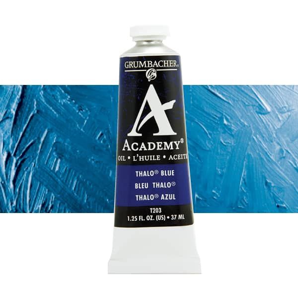 Grumbacher Academy Oil Color 37 ml Tube - Thalo Blue