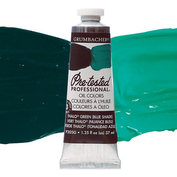 Grumbacher Pre-Tested Oil Paint 37 ml Tube - Thalo Green Blue Shade