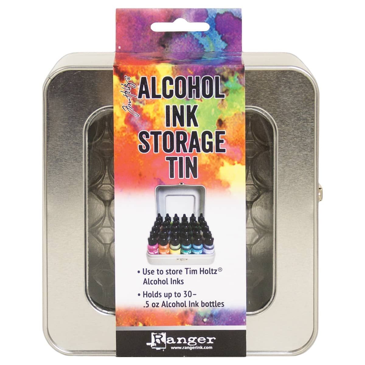 Ranger Tim Holtz Alcohol Ink Empty 30-Bottle Storage Tin