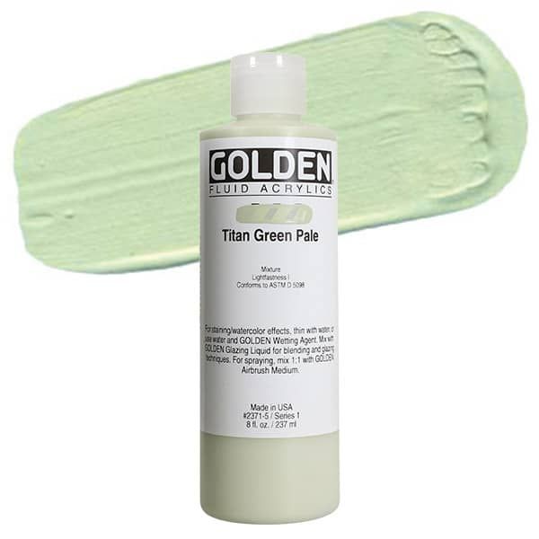 Golden Fluid Acrylic 8oz Titan Green Pale
