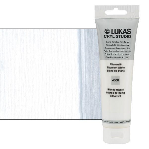 LUKAS CRYL Studio Acrylic - Metallic Silver, 125ml Tube