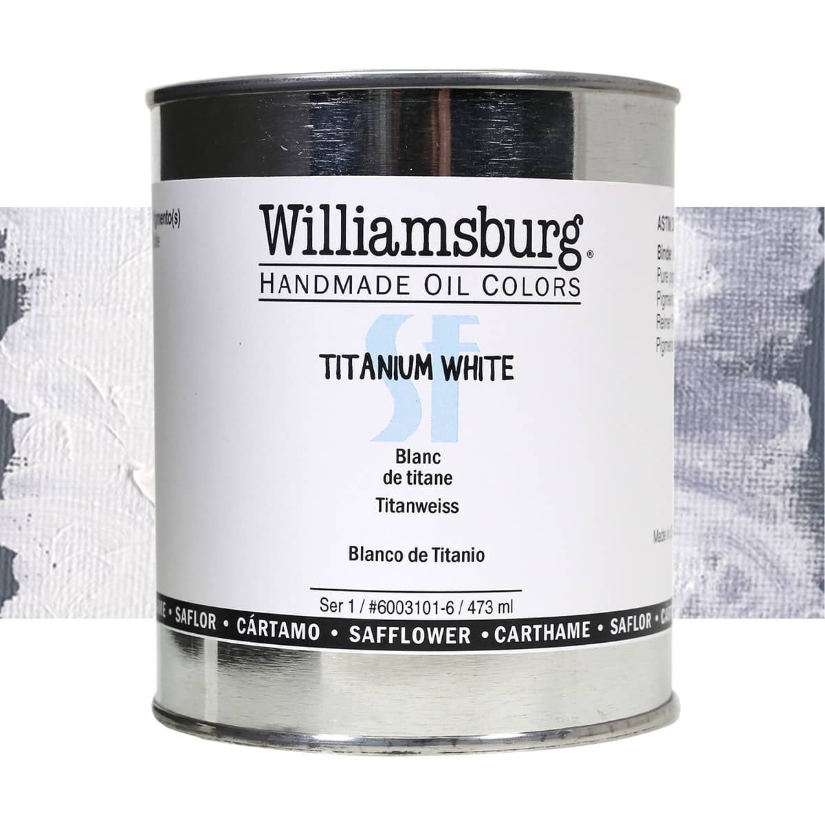 Williamsburg Safflower Oil Color 473 ml Can Titanium White