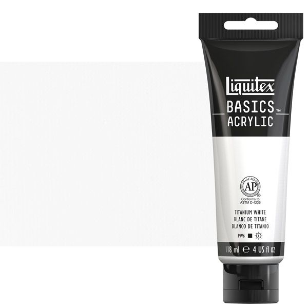 Liquitex Basics Acrylic 4oz Titanium White 3 Pack