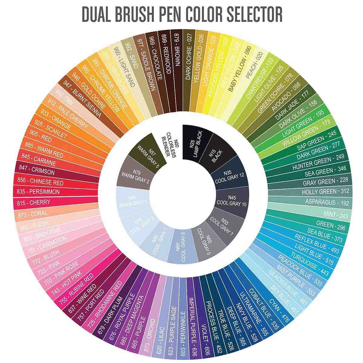 Tombow Dual Brush Pens Color Selector
