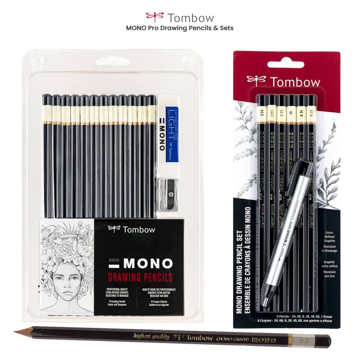 Tombow HB Pencil & Mono Eraser Set - The TipTop Paper Shop