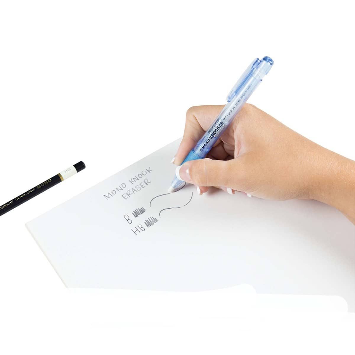 Easily make corrections on the go with these refillable pen-style erasers!