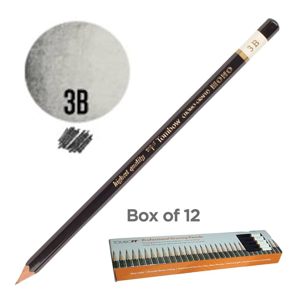Tombow Mono Drawing Pencil Set of 12 - 3B