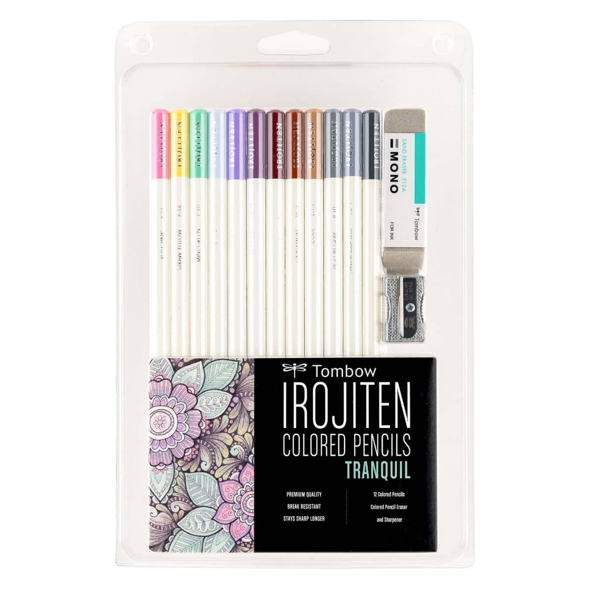 Tombow Irojiten Colored Pencil Set of 14, Tranquil Colors Jerry's