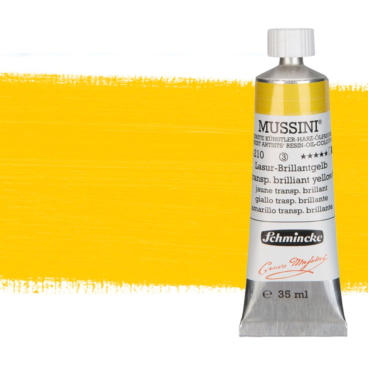 Schmincke Mussini Oil Color 35 ml Transparent Yellow Brilliant