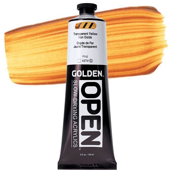 Golden OPEN Acrylic 5 oz Transparent Yellow Iron Oxide 