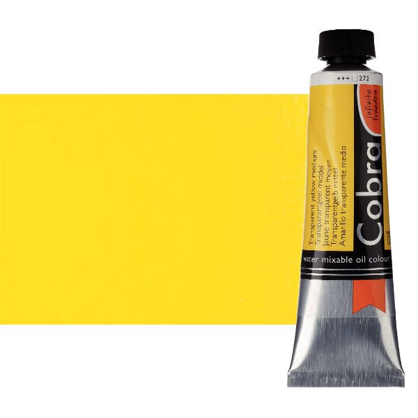 Cobra Water-Mixable Oil Color 40ml Tube - Transparent Yellow Medium