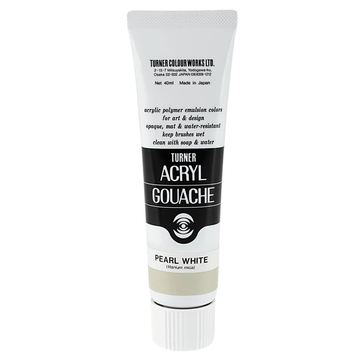 Turner Acryl Gouache Artist Acrylics Pearl Interference White, 40ml