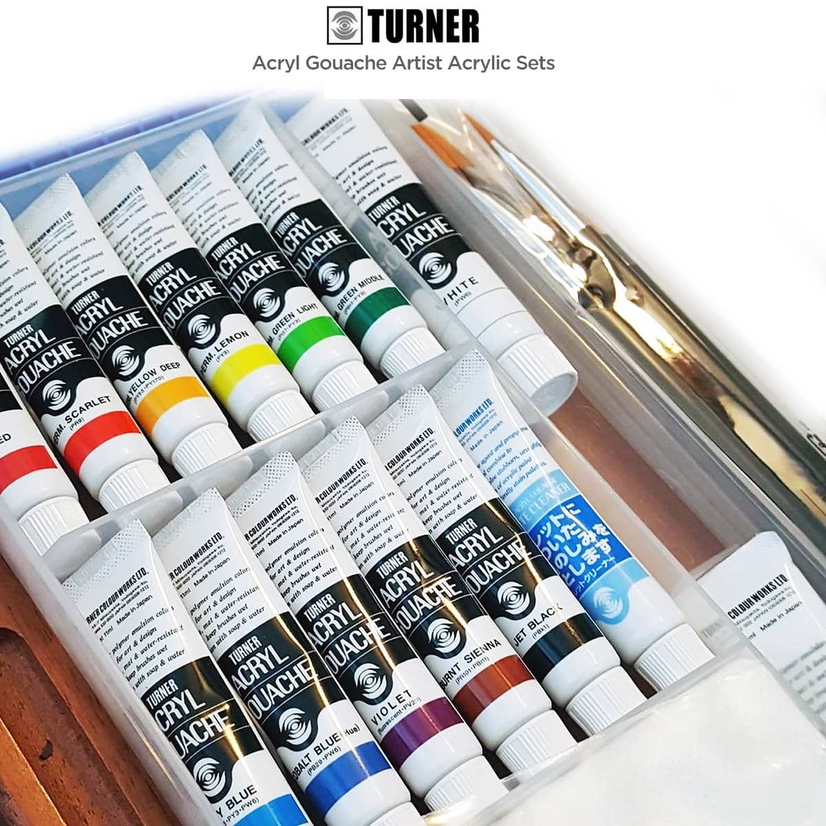 Jackson's Art - This set of Turner Acrylic Gouache has been put together in  collaboration with world famous illustrator Yusuke Nakamura who is  well-known for his cover designs for best-selling books and