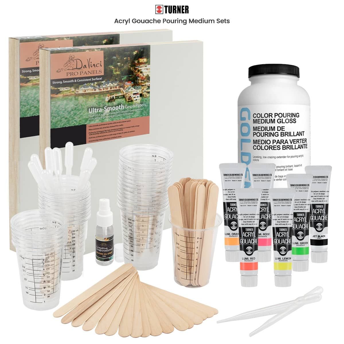 Turner Acryl Gouache GOLDEN Medium Pouring Sets Jerry s Artarama