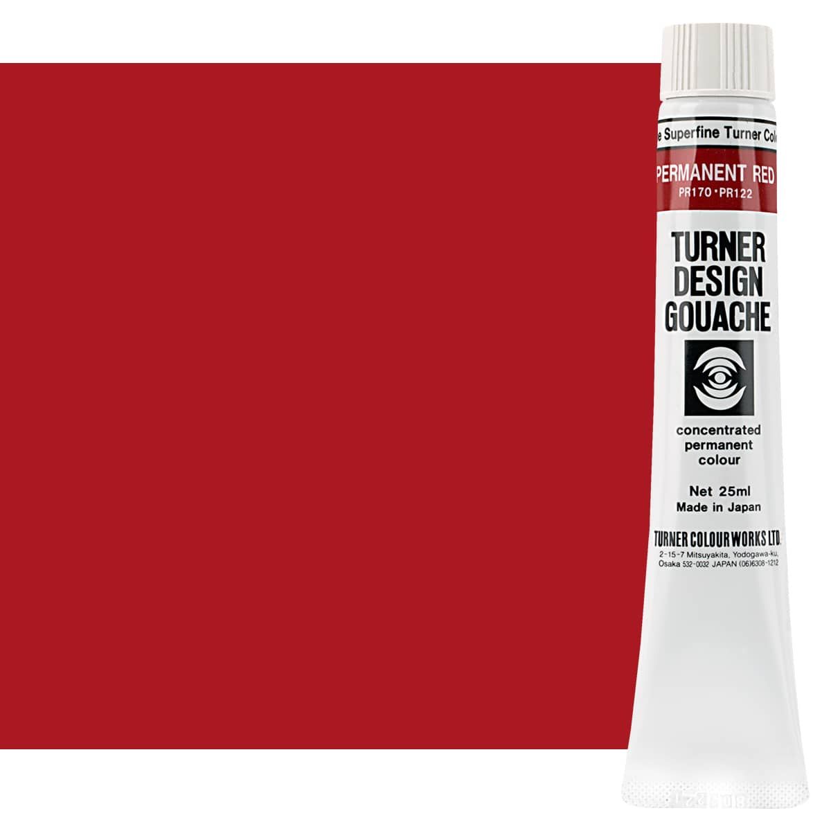 Turner Design Gouache Permanent Red, 25ml Tube Jerry's Artarama