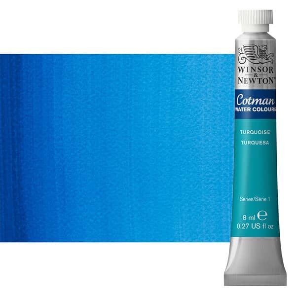 Winsor & Newton Cotman Watercolor 8 ml Tube - Turquoise