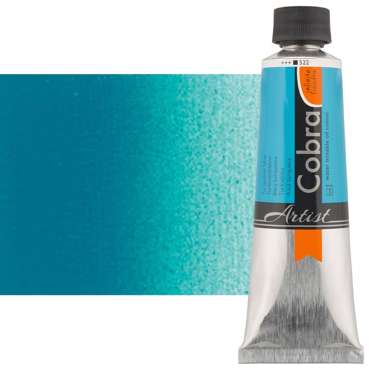 Cobra Water-Mixable Oil Color 150ml Tube - Turquoise Blue