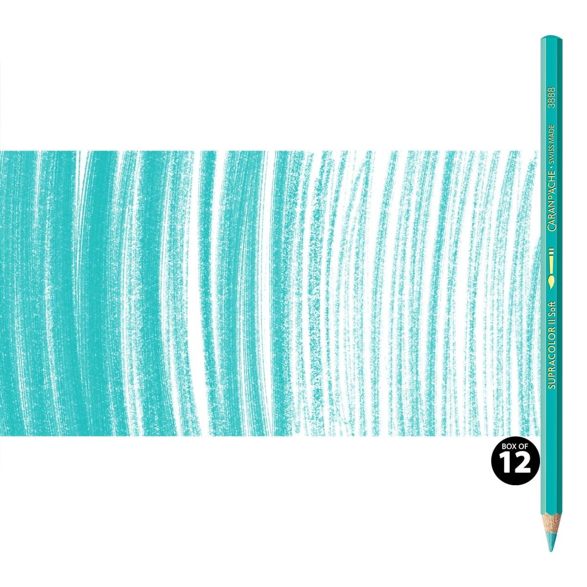 Supracolor II Watercolor Pencils Box of 12 No. 191 - Turquoise Green