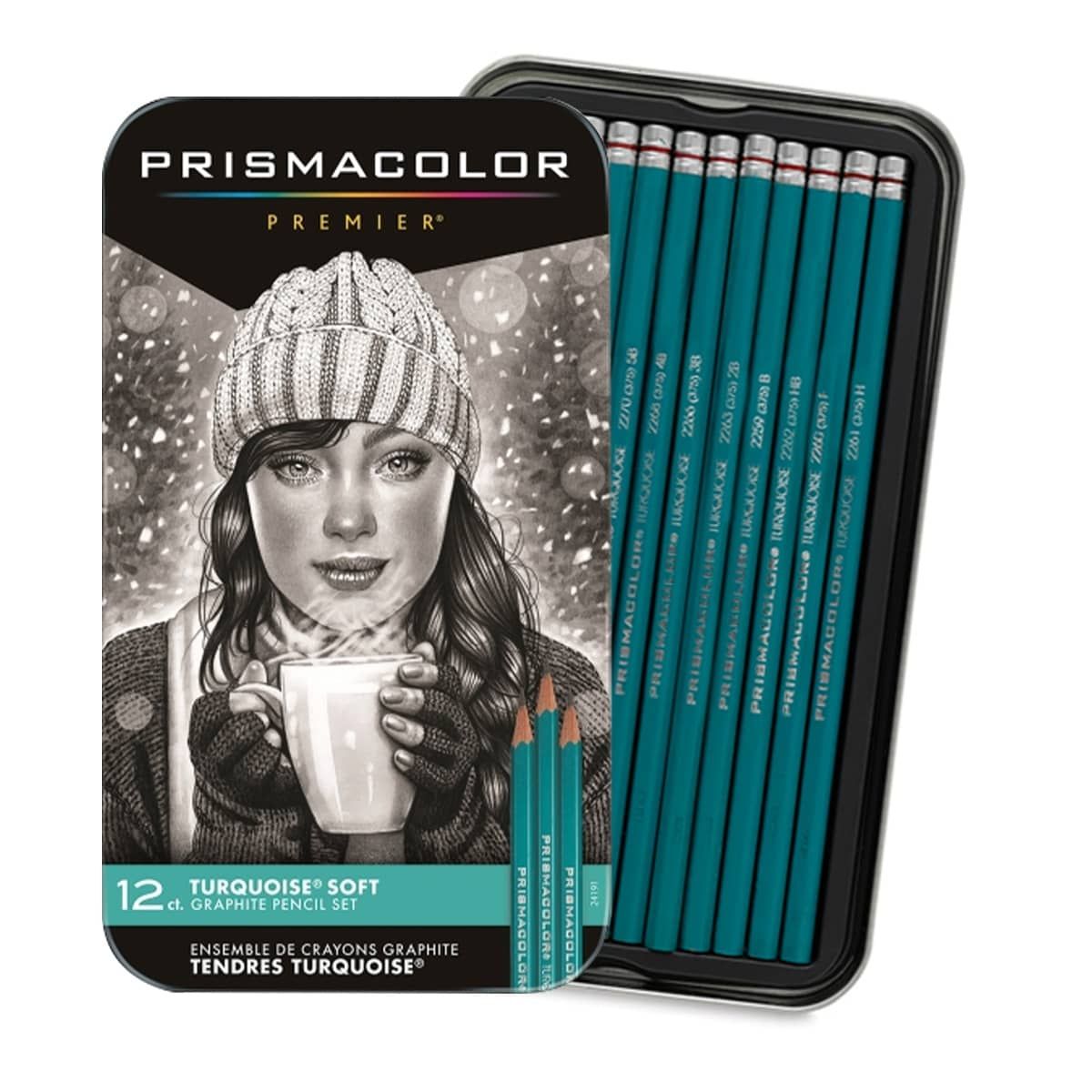 Turquoise Pencils Art Set of 12