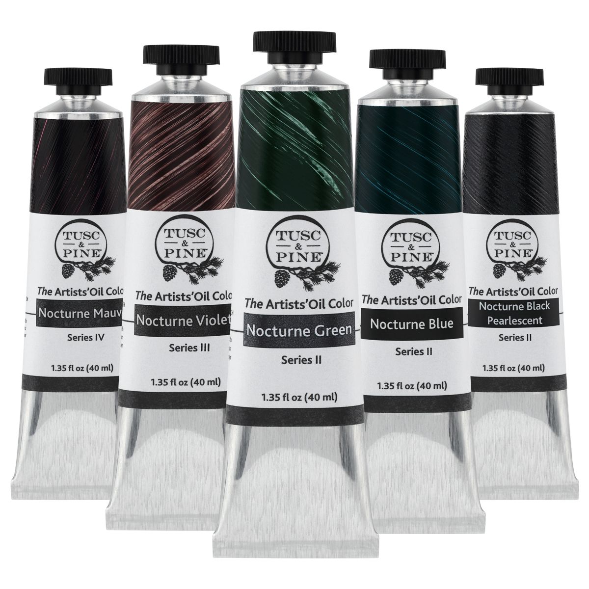 Tusc & Pine Oil Color Nocturne Colors Starter Set of 5, 40ml Tubes ...