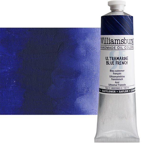 Williamsburg Handmade Safflower Oil Color 150ml Tube - Ultramarine Blue French