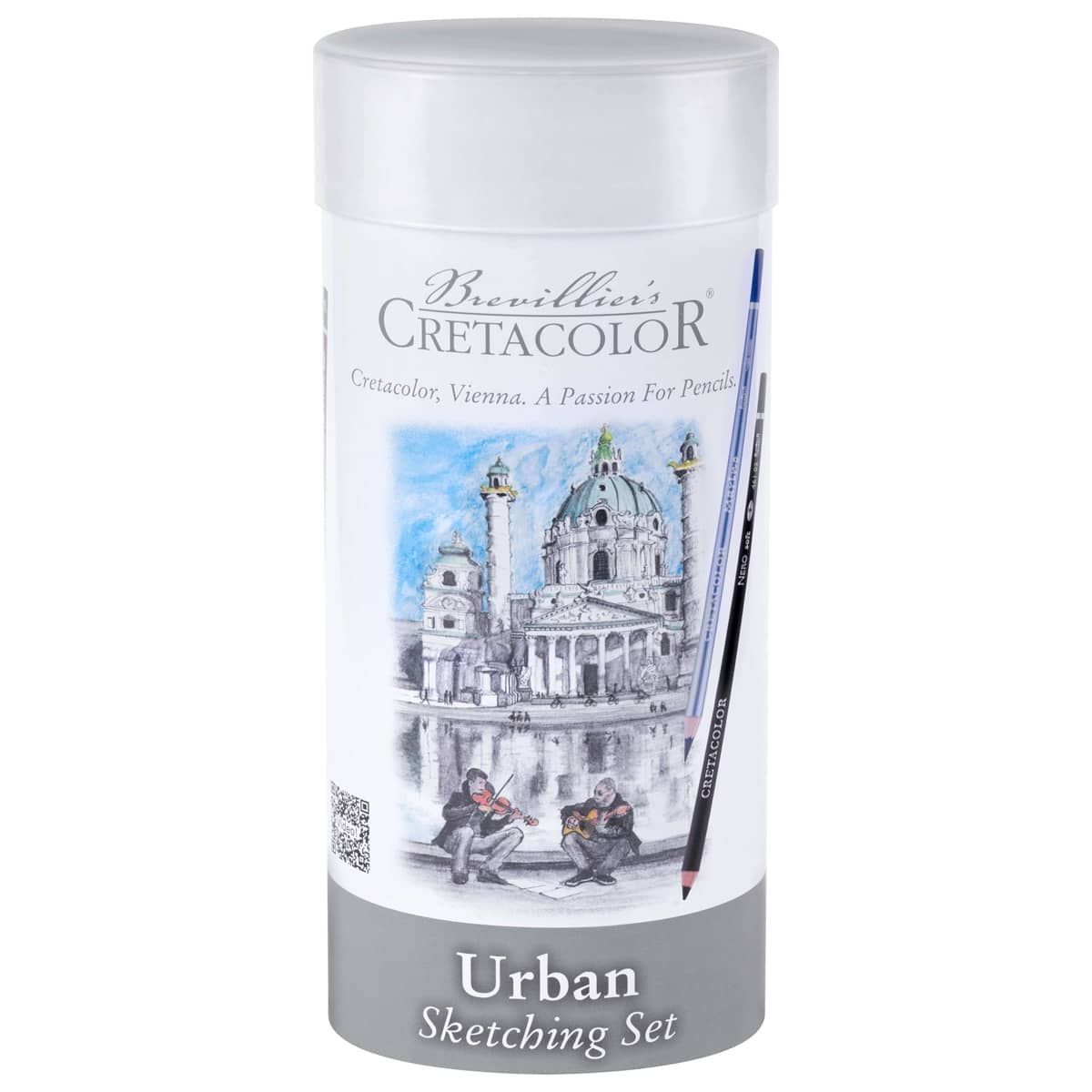 Urban Sketching Cylinder Tin Can 