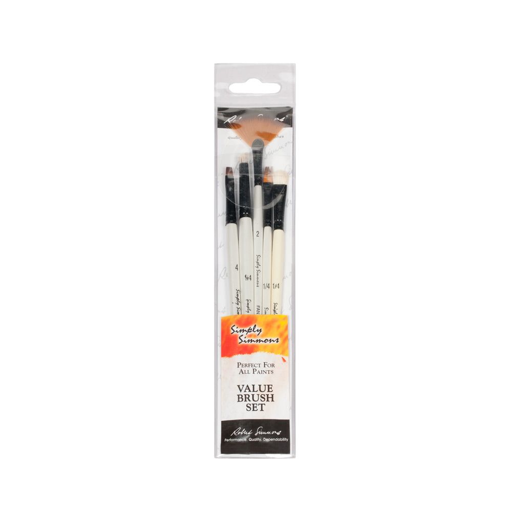 Simply Simmons Original Decorative Brushes Tones and Textures Wallet 5-Pack
