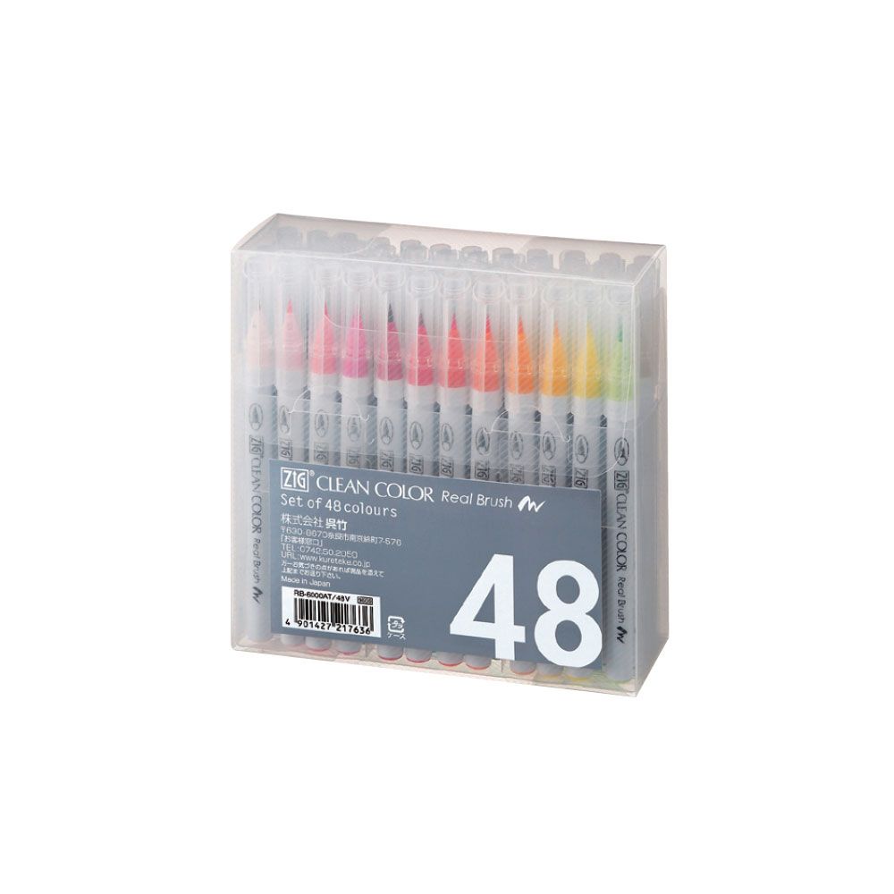Zig Clean Color Brush Marker Set of 48