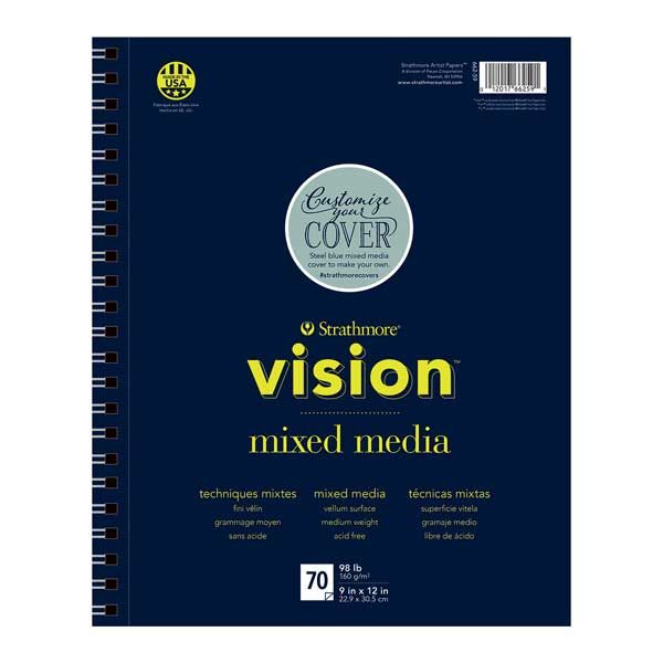Strathmore Vision Mixed Media 9x12 In Pad Wire Bound - Medium Surface - 70 Sheets