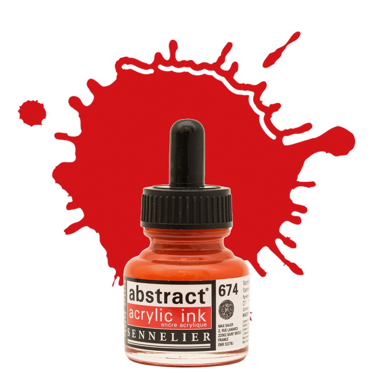 Sennelier Abstract Acrylic Ink - Vermilion, 30ml
