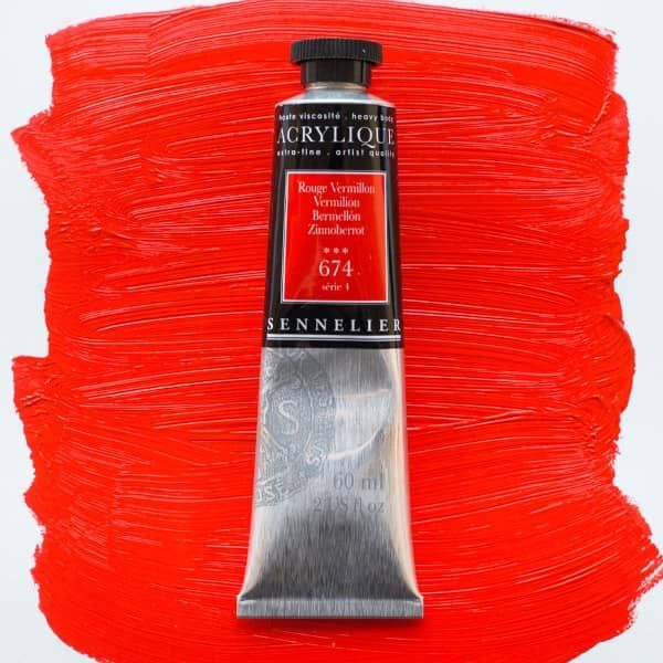 Sennelier Extra-Fine Artist Acrylic 60 ml Tube - Vermilion