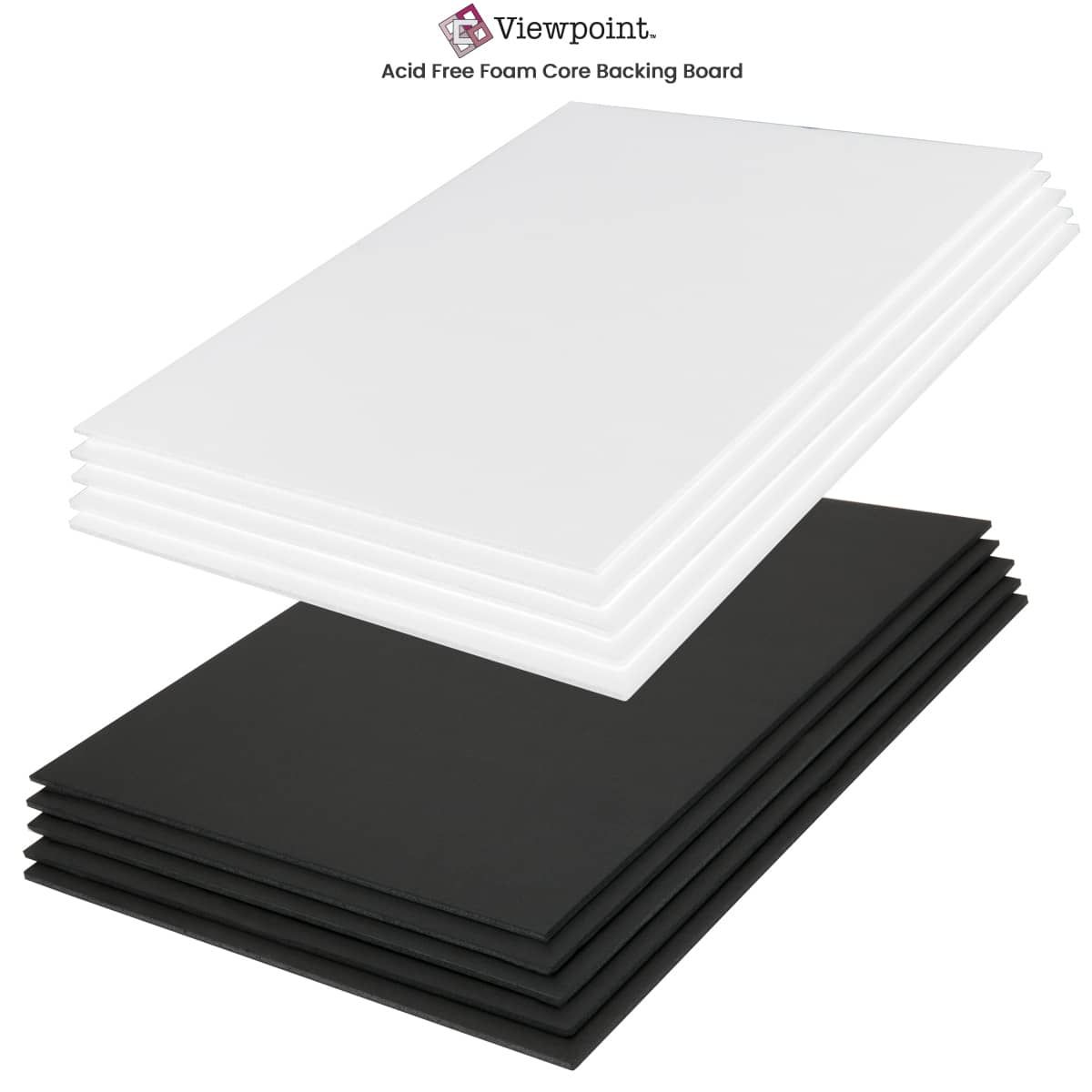 1/8" Thick Viewpoint Acid-Free Foam Backing 5-Pack 16x20" White 